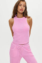 Emma Thermal Tank Top ~ Blush
