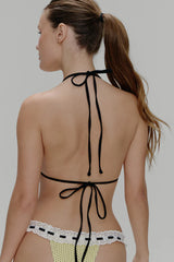 Lana Skimpy Triangle Bikini Top ~ Lemon Dot