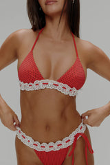 Lana Skimpy Triangle Bikini Top ~ Spice Dot