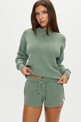 Noah Thermal Mini Shorts ~ Fern