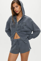 Noah Thermal Mini Shorts ~ Shadow Blue