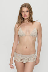 Shelly Crochet Shine Swim Skirt ~ Birthday Suit