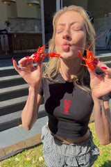 It's the Little Things Ribbed Baby Tee ~ Crawfish
