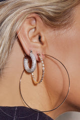 Pave Baby Amalfi Hoops ~ Silver