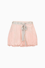Ivania Silk Bubble Shorts ~ French Rose