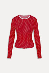 Joy Long Sleeve Sleep Shirt ~ Holiday Dot