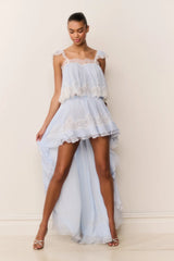 Lova Silk Chiffon Lace Top ~ Country Air