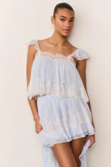 Lova Silk Chiffon Lace Top ~ Country Air