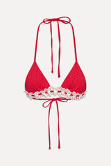 Lana Skimpy Triangle Bikini Top ~ Spice Dot