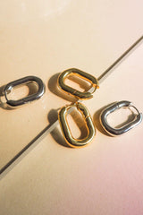 XL Chain Link Hoops ~ Silver