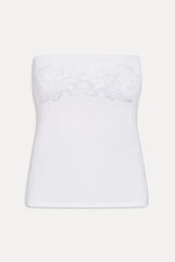 Margot Knit Tube Top ~ White Hibiscus