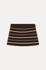 Marialla Knit Mini Skort ~ Amber Stripe