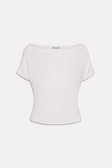 Montecito Boat Neck Knit Shirt ~ White