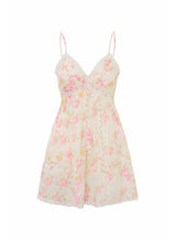 Docila Cotton Mini Dress ~ White Peach