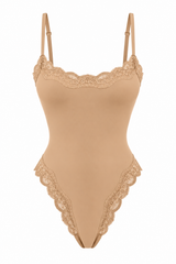 Butter Me Up Lace Bodysuit - Bare