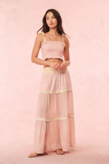 Phia Cotton Mixed Print Maxi Skirt ~ Taffy Twist