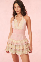 Quintelle Cotton Mixed Print Mini Dress ~ Taffy Twist