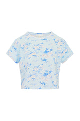 Rubin Cropped Tee ~ Whisper Blue