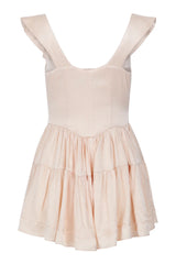 The Elisabeth Romper Dress - Cream Satin