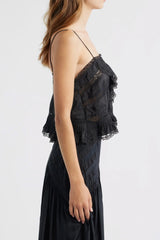 Ondeline Silk Lace Cami ~ Black