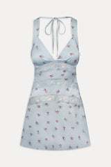 Sedona Satin Lace Mini Dress ~ Tiny Bouquet