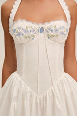 Tea Time Poplin Bustier Mini Dress
