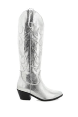 Urson Western Boot ~ Silver Metallic