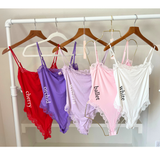 Butter Me Up Lace Onesie ~ Leopard