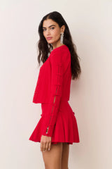 Zoriah Cardigan ~ Candy Apple