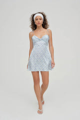Adira Mini Dress ~ Blue - Shake Your Bon Bon