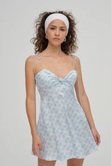 Adira Mini Dress ~ Blue - Shake Your Bon Bon