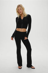 Aimee Zip Up Hoodie ~ Black - Shake Your Bon Bon