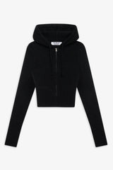 Aimee Zip Up Hoodie ~ Black - Shake Your Bon Bon