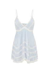 Alonna Cotton Mini Dress ~ Baby Bluebell - Shake Your Bon Bon