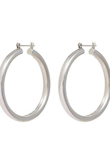Amalfi Tube Hoops ~ Silver - Shake Your Bon Bon