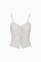Anika Striped Top ~ Lariat Blue - Shake Your Bon Bon