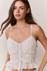Avra Cotton Victorian Top ~ White - Shake Your Bon Bon