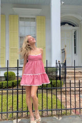 Baby Gauze Dress ~ Ladybug Gingham - Shake Your Bon Bon