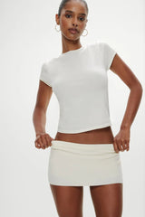 Baylee Knit Tee ~ Soft Vanilla - Shake Your Bon Bon