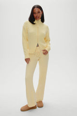Bea Cable Knit Zip Up Sweater ~ Vanilla Sugar - Shake Your Bon Bon