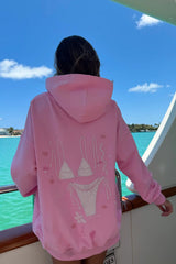 Bikini Beaded Ocean Oversized Hoodie ~ Lottie Pink - Shake Your Bon Bon