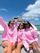 Bikini Beaded Ocean Oversized Hoodie ~ Lottie Pink - Shake Your Bon Bon