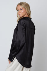 No Wrong Moves Satin Bralette/Buttondown Set