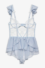 Blair Bow Romper ~ Blue - Shake Your Bon Bon
