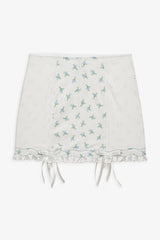 Budding Blossom Garter Skirt ~ White - Shake Your Bon Bon