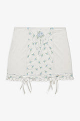 Budding Blossom Garter Skirt ~ White - Shake Your Bon Bon