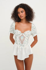 Budding Blossom Sleep Romper ~ White - Shake Your Bon Bon