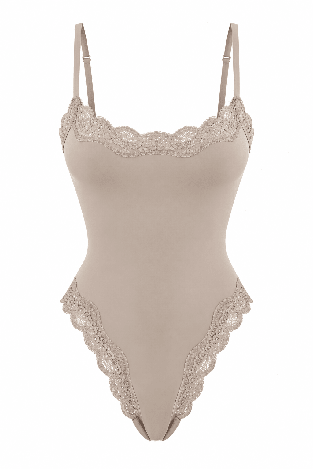 Butter Me Up Lace Bodysuit - Almond - Shake Your Bon Bon