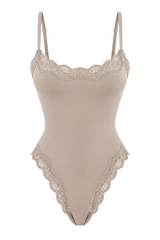 Butter Me Up Lace Bodysuit - Almond - Shake Your Bon Bon