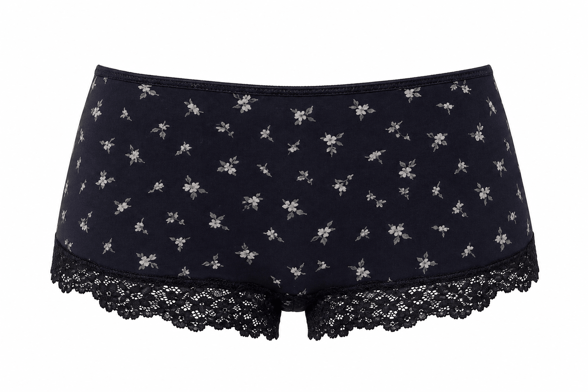 Butter Me Up Lace Boyshort - Midnight Floral - Shake Your Bon Bon